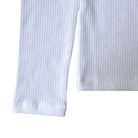 Janie and Jack Ribbed Balloon Sleeve Turtleneck, Size 5, Jet Ivory - Picture 6 of 10